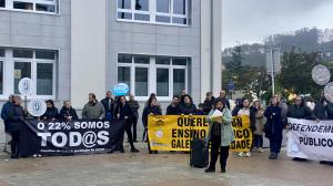 Concentración realizada en Cee este luns
