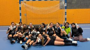 Las jugadoras del Fisober infantil femenino