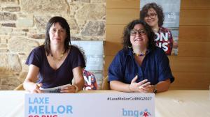 Ana Pontón y Cristina Vázquez en el acto celebrado en el hotel Playa de Laxe