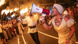 El Lume Irmandiño volvió a encender Vimianzo durante el Asalto ao Castelo