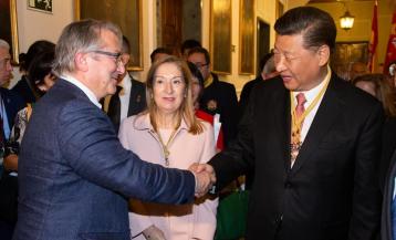 Ricardo García Mira con el presidente de China