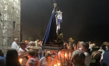 Procesión de antorchas en el Corpiño de Oca, en Coristanco