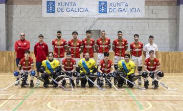 El Calvo Escola Lubiáns en un compromiso de pretemporada