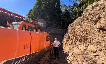 Obras para la instalación de la nueva depuradora en Quintáns