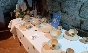 Piezas de Alberto Lista en una exposición anterior en el castillo