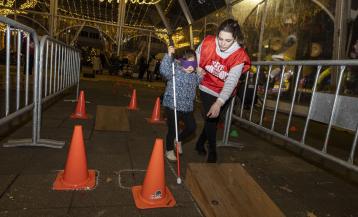 Una de las pruebas en el circuito de la plaza carballesa