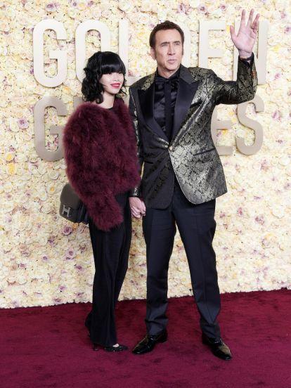 Riko Shibata y Nicholas Cage @EFE EPA ALLISON DINNER