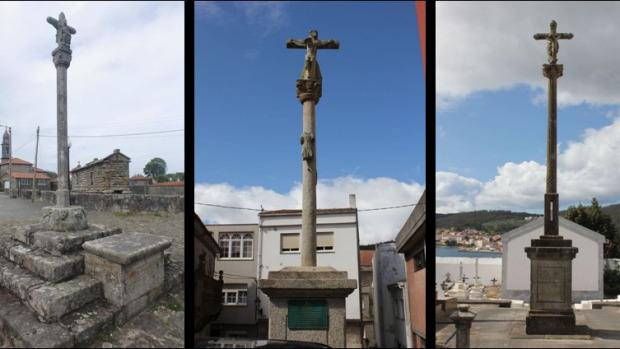 Cruceiros que se reparten por Cee