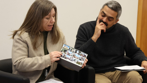 Ángeles Pacoret y Daniel Pérez en la presentación del calendario