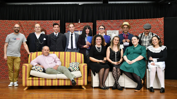 Los protagonistas de la obra "O home do sofá"