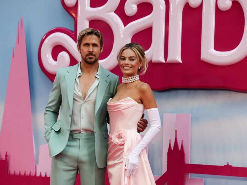 Ryan Gosling y Margot Robbie en Barbie