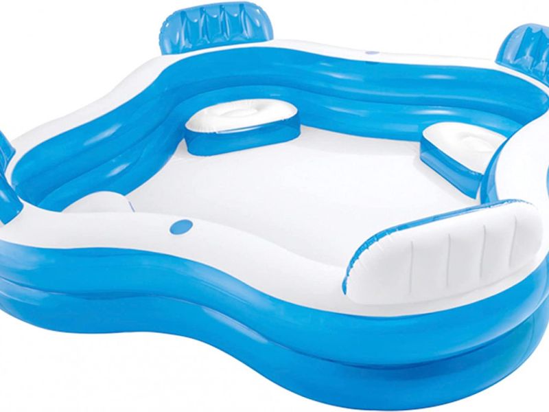 Piscina hinchable Intex cuadrada con asientos