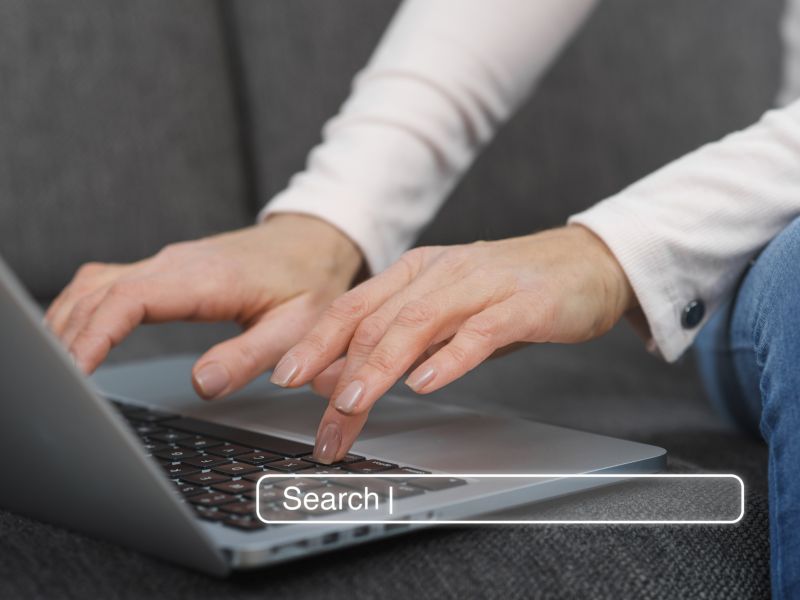 Homepage concept with search bar