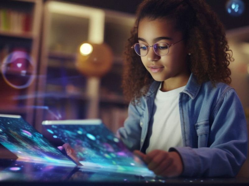 Retrato futurista chica joven alta tecnologia 23 2151133554