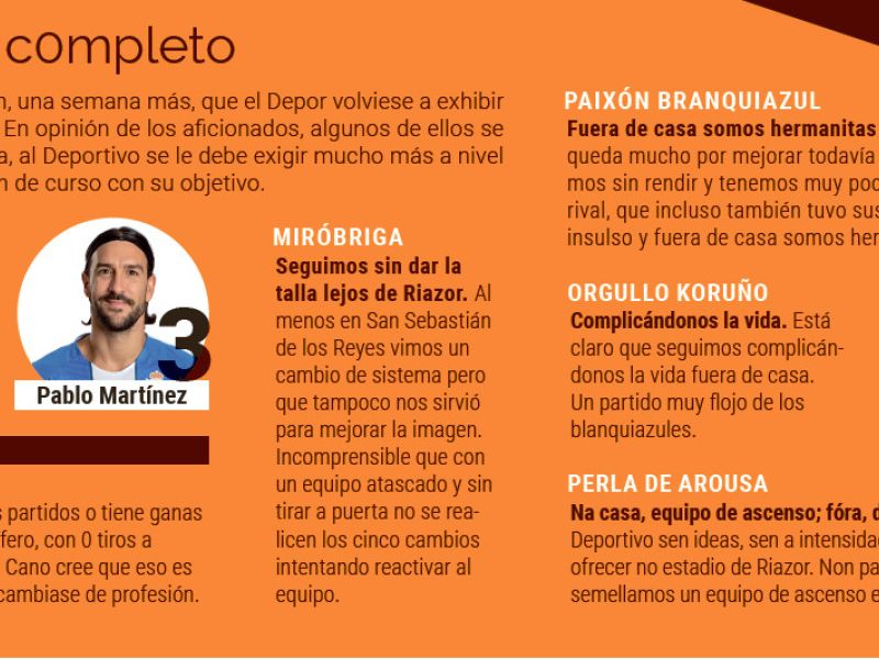 La opiniu00f3n de las peu00f1as