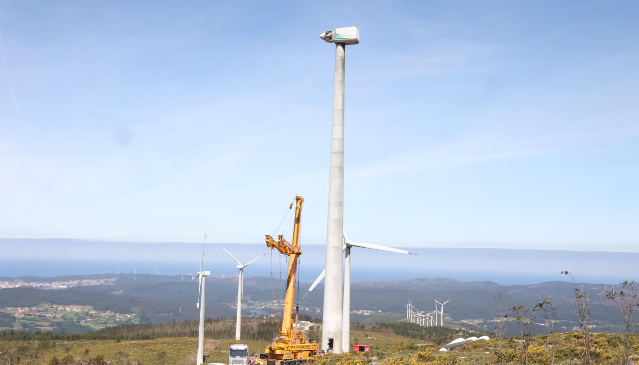 Un parque eólico ya en funcionamiento en Vimianzo