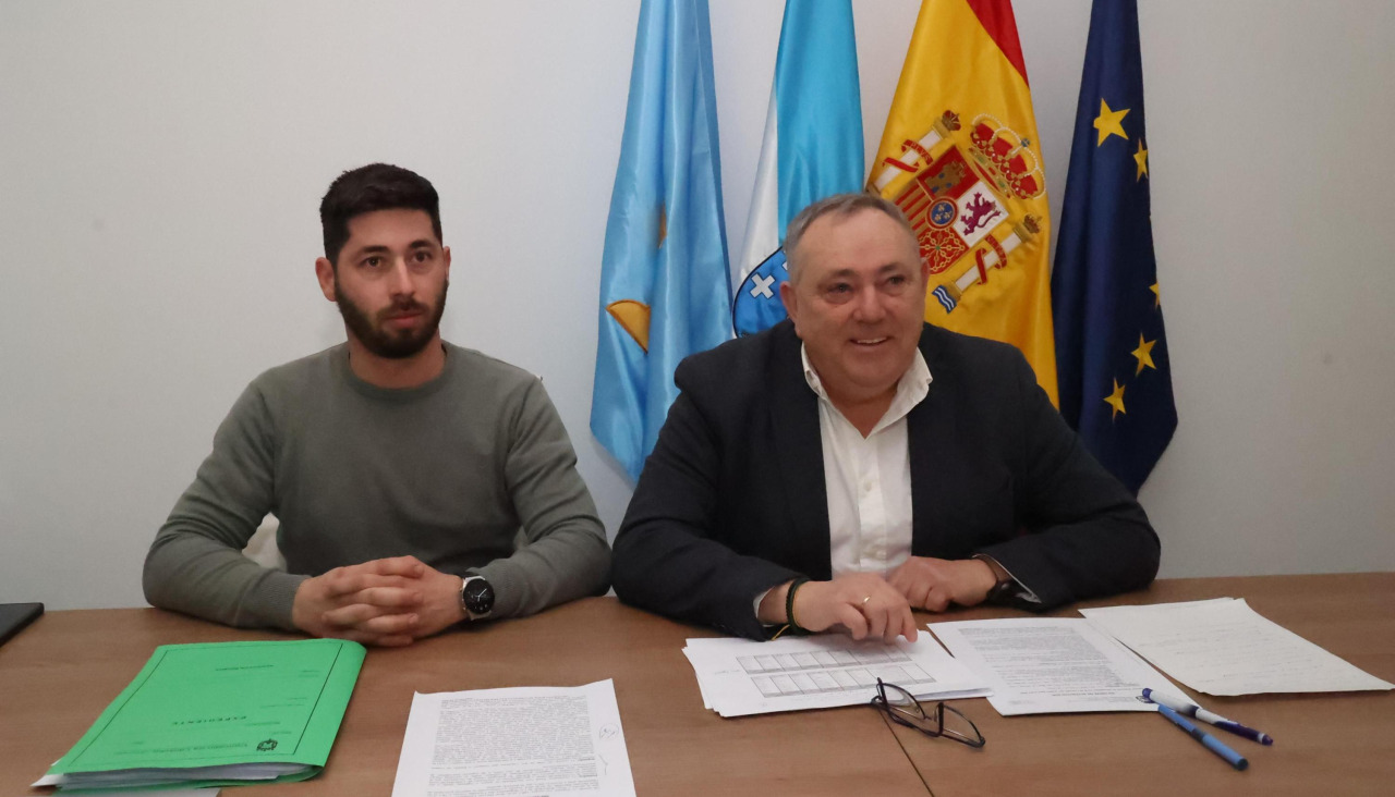 García y López Varela, este lunes presentando el proyecto de los presupuestos municipales para 2026