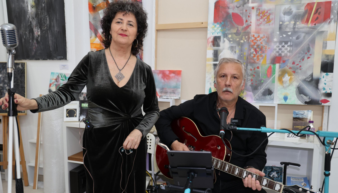 Los componentes de Quercus Blues en la presentación del disco