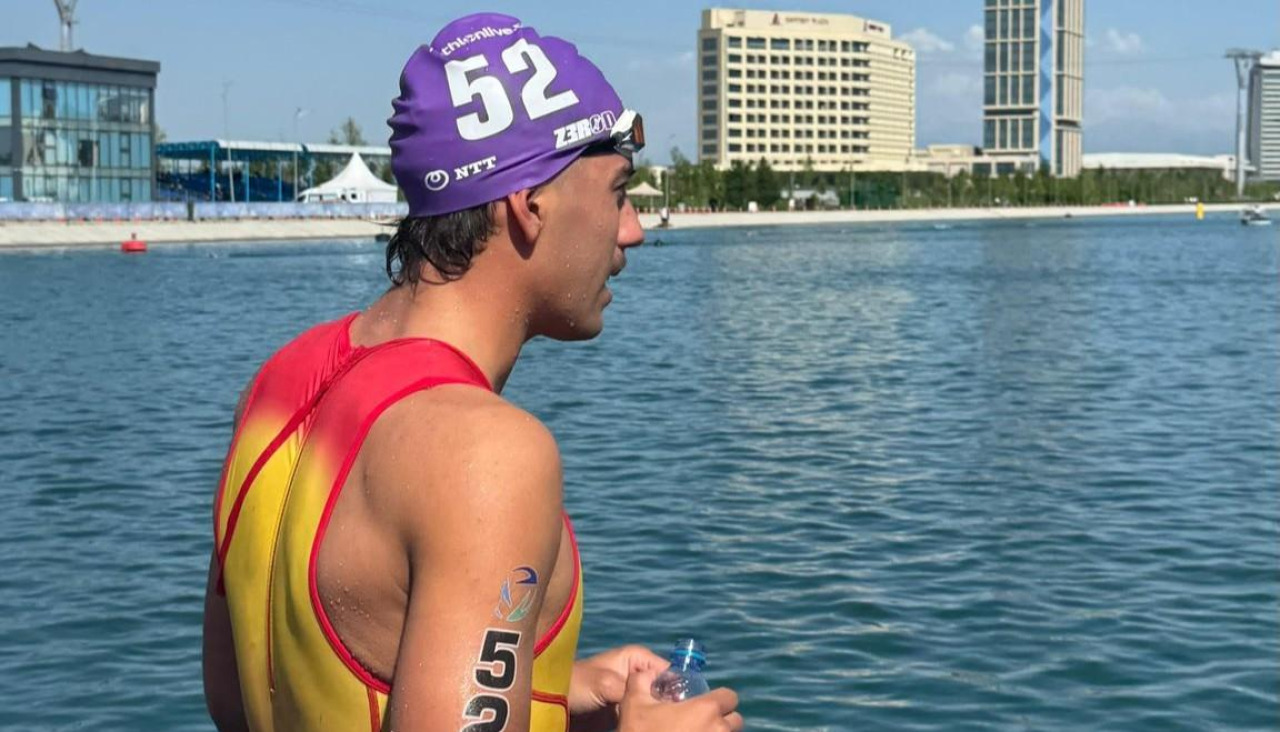El triatleta Andrés Prieto