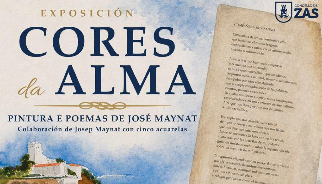 Cartel de la exposición ‘Cores da alma’ del artista José Maynat