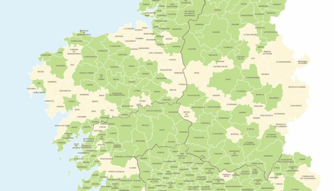 Mapa concellos adheridos_Compostaxe doméstica Sogama