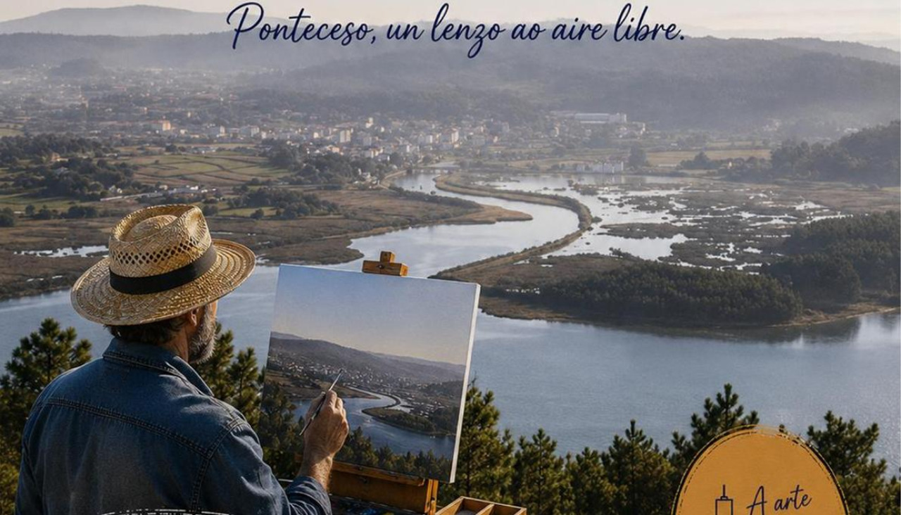Cartel del certamen de pintura de Ponteceso