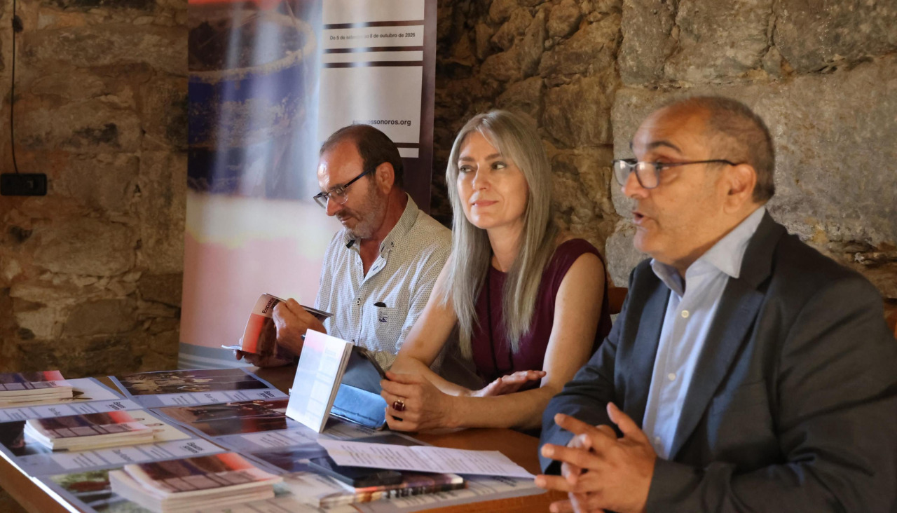 Pena, en la presentación de 'Espazos sonoros' que tuvo lugar este jueves en Buño