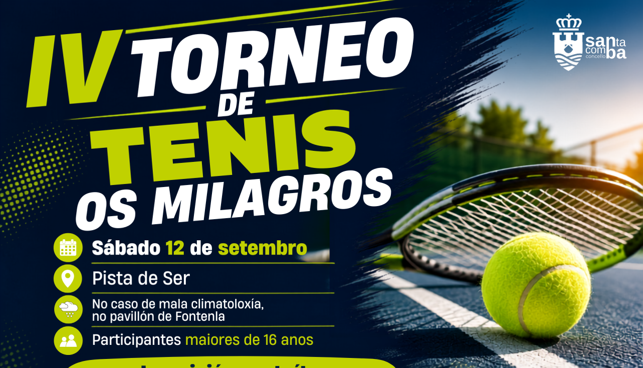 Cartel del torneo de tenis de Santa Comba