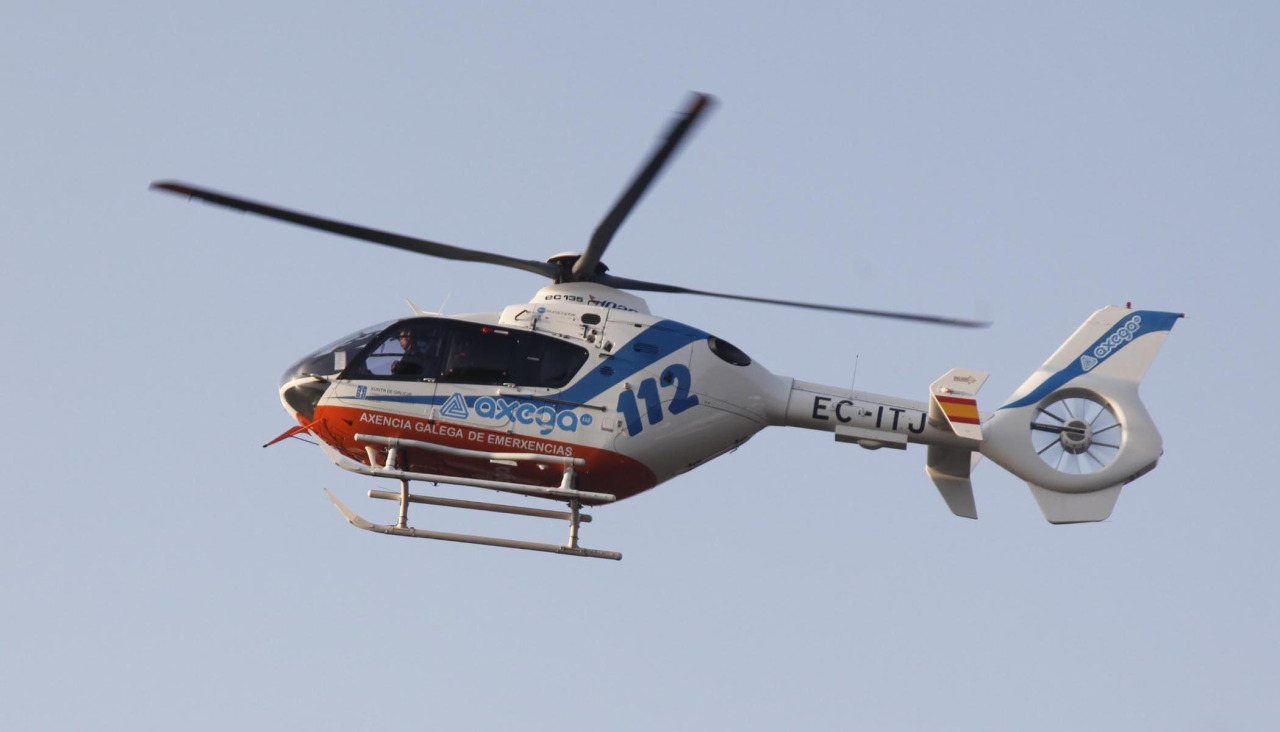 El helicóptero del 112 en un operativo de archivo