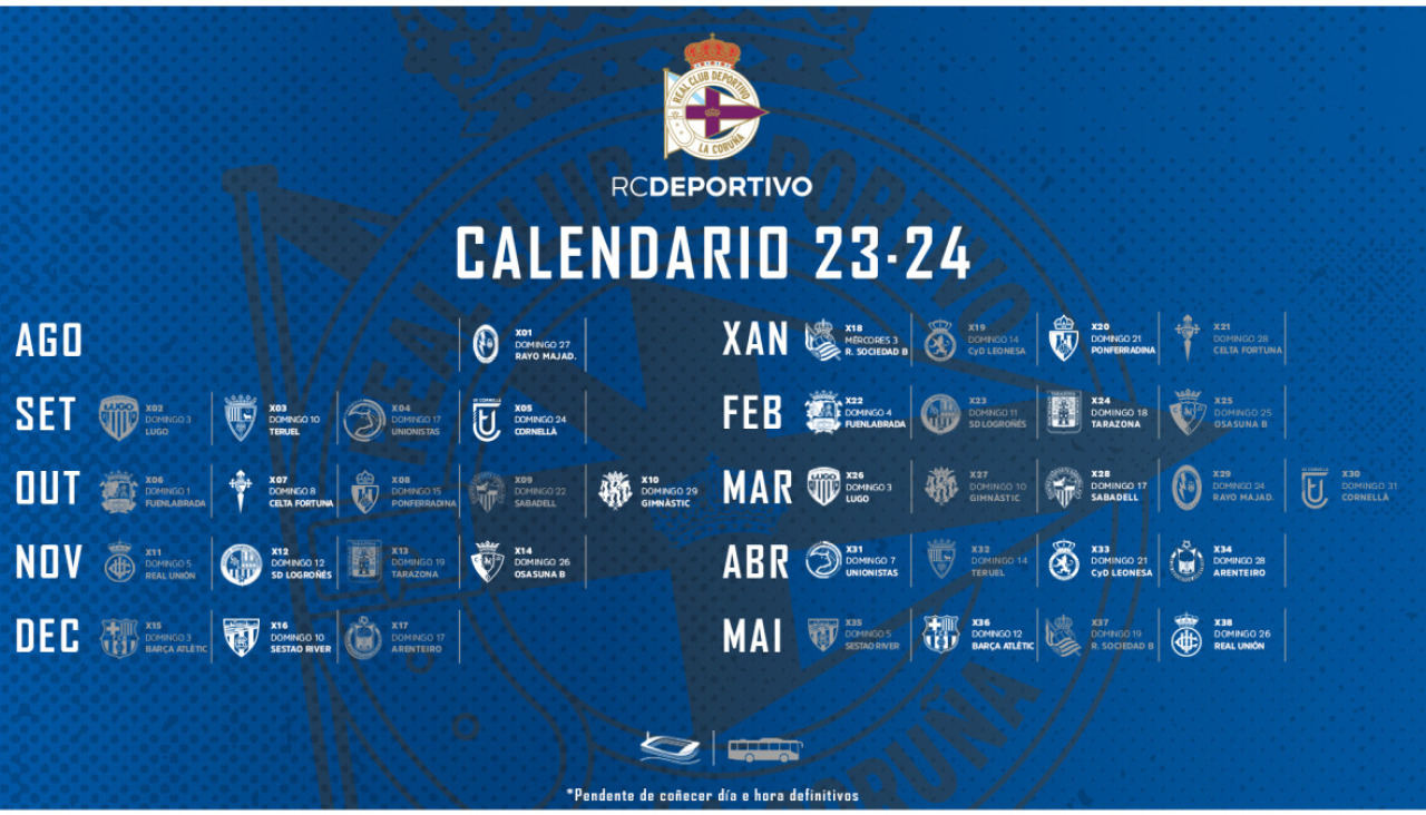 Calendario Depor 23 24