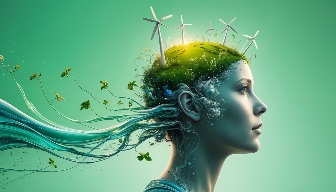 Representacion del proceso y concepto de la mente colectiva en el estilo de arte digital