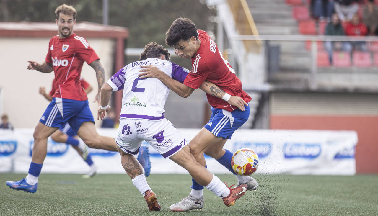 Marru, autor de dos tantos, durante el encuentro ante el Numancia