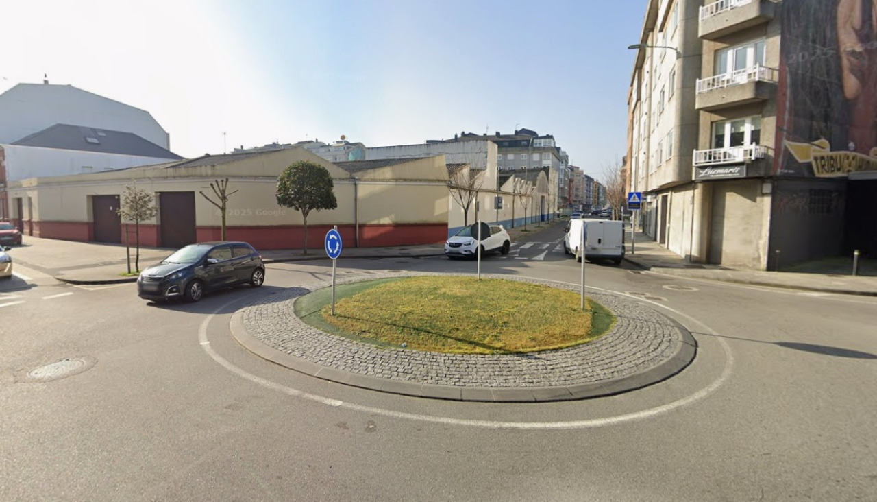 La glorieta de la calle Ponte de Carballo