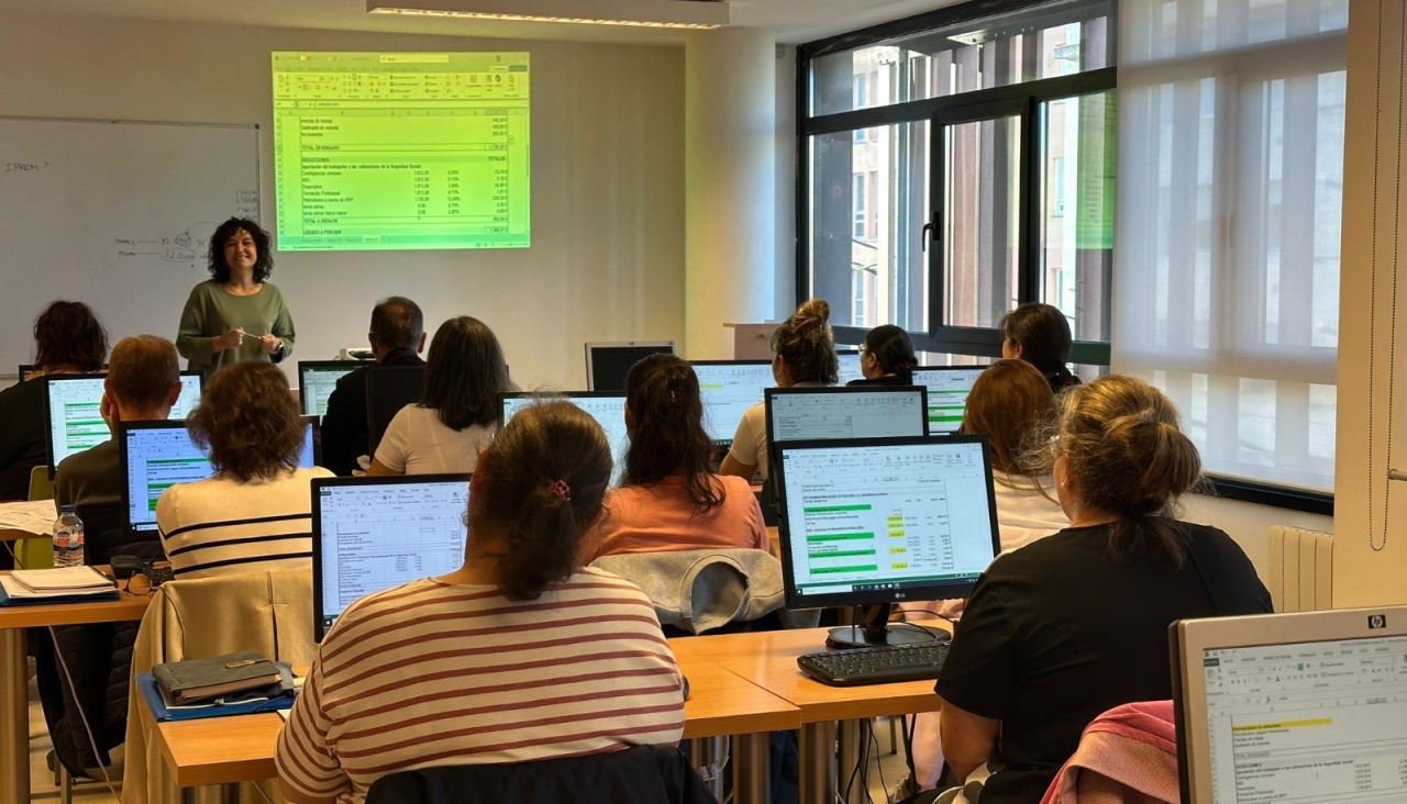 La clase durante la formación