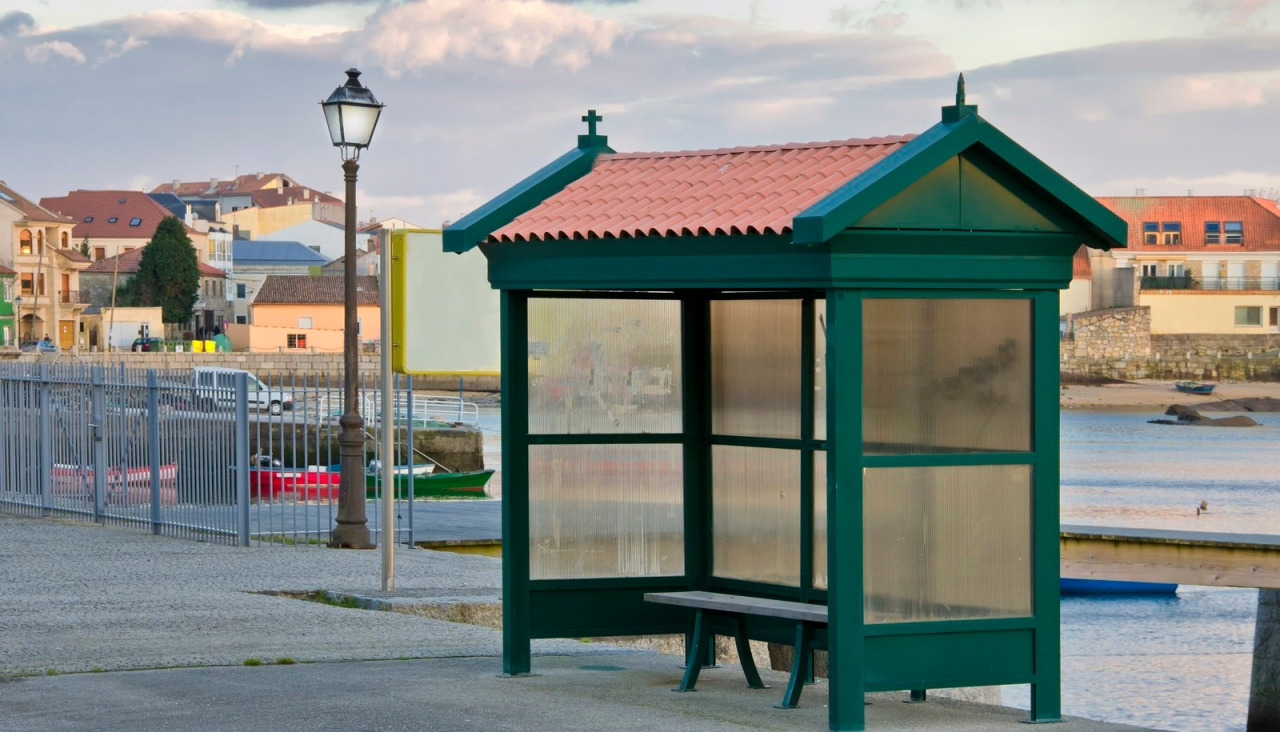 Parada de autobús en Fisterra