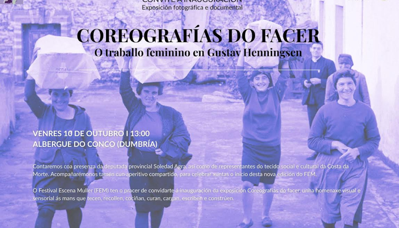 Cartel de la presentación de 'Coreografías do facer' en Dumbría