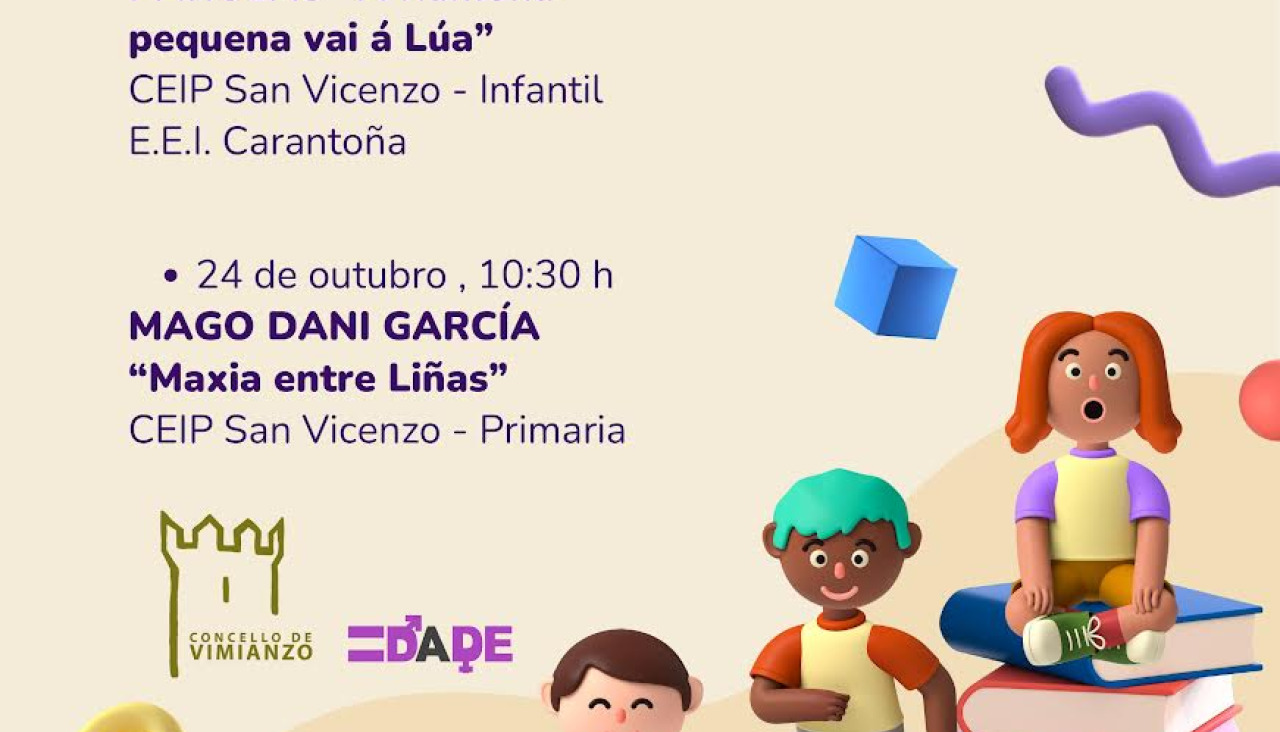 Cartel de la Semana da Biblioteca Municipal de Vimianzo 2025