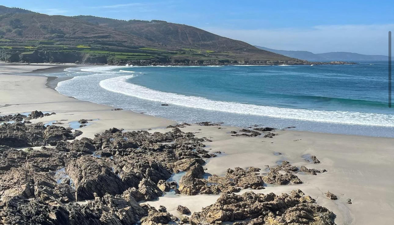 Vista da la playa de Caión, en A Laracha