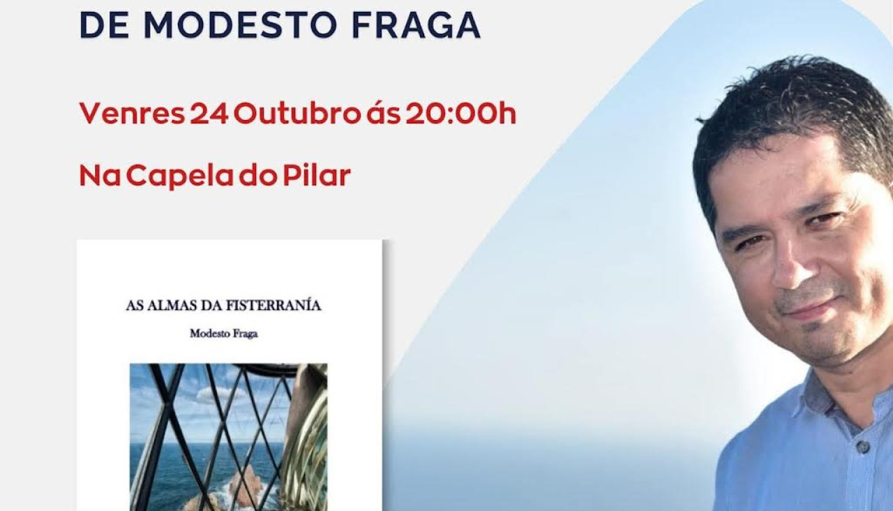 Cartel de la presentación 'As almas da Fisterranía' en Corcubión