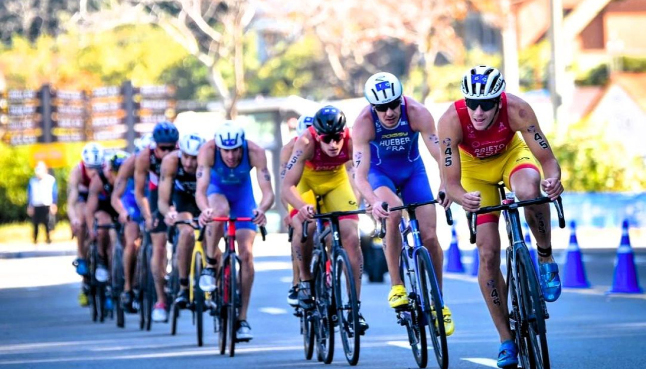 Andrés Prieto en la competición. Cedida