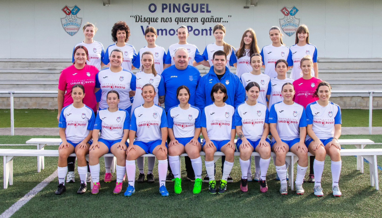 Plantel del Ponteceso Femenino que milita en 3ª División Gallega