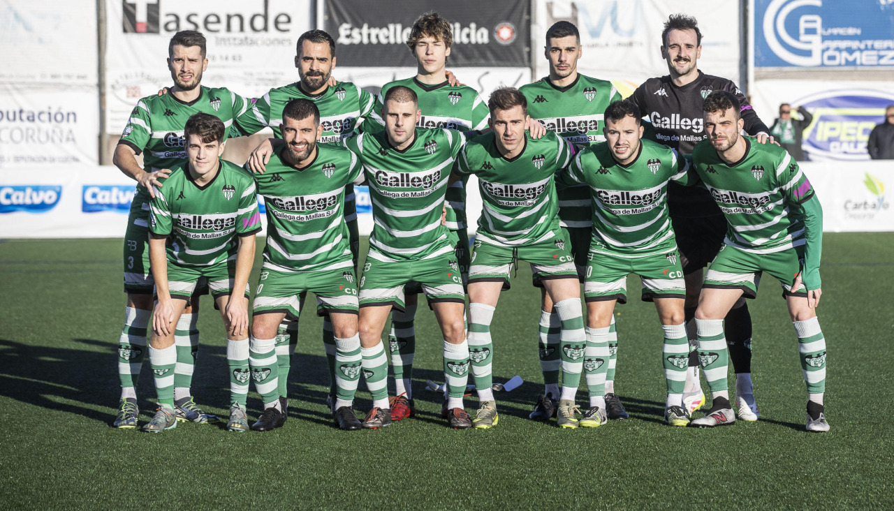 Once que presentó el Paiosaco en el reciente partido de la Copa da Coruña