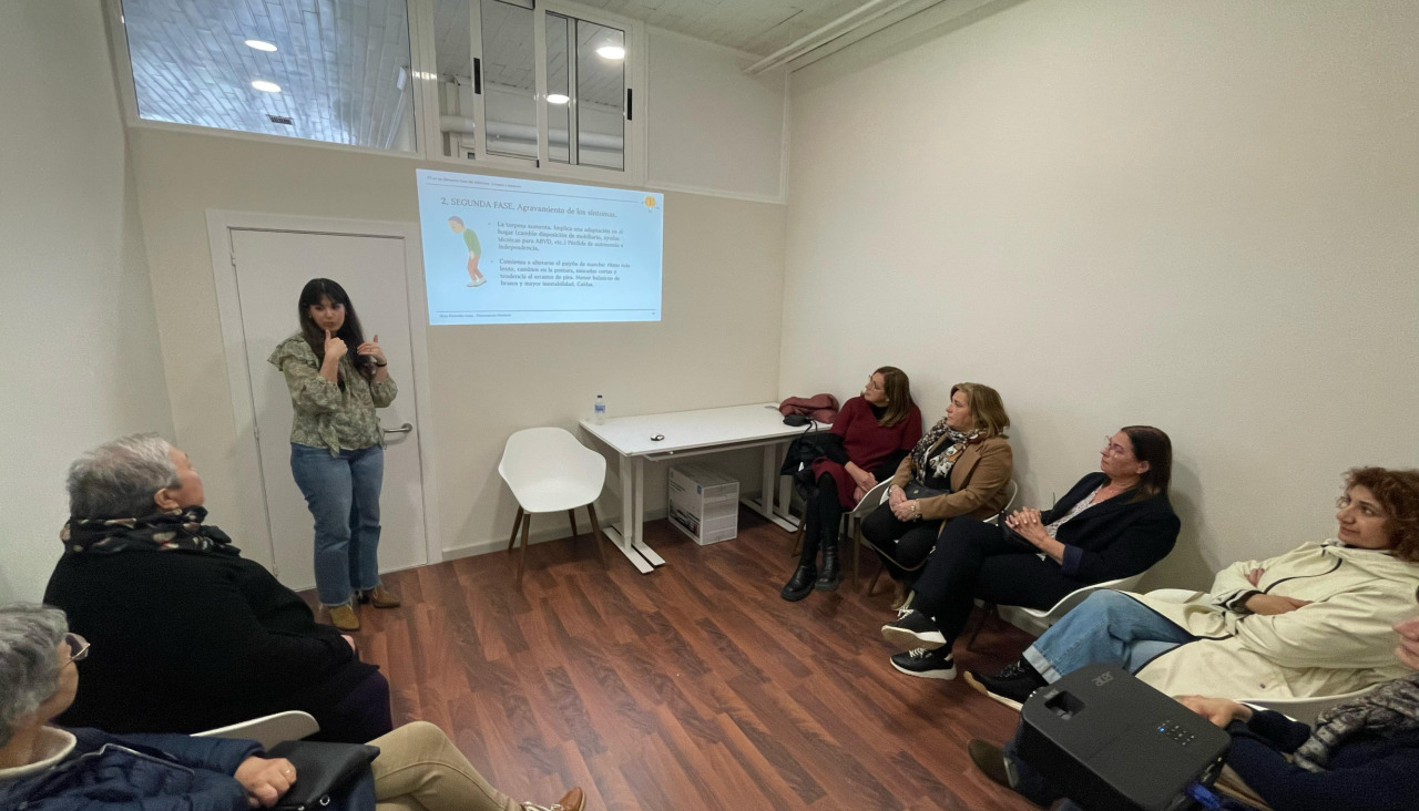 Una sesión de Escola de Cuidadores de Afaber