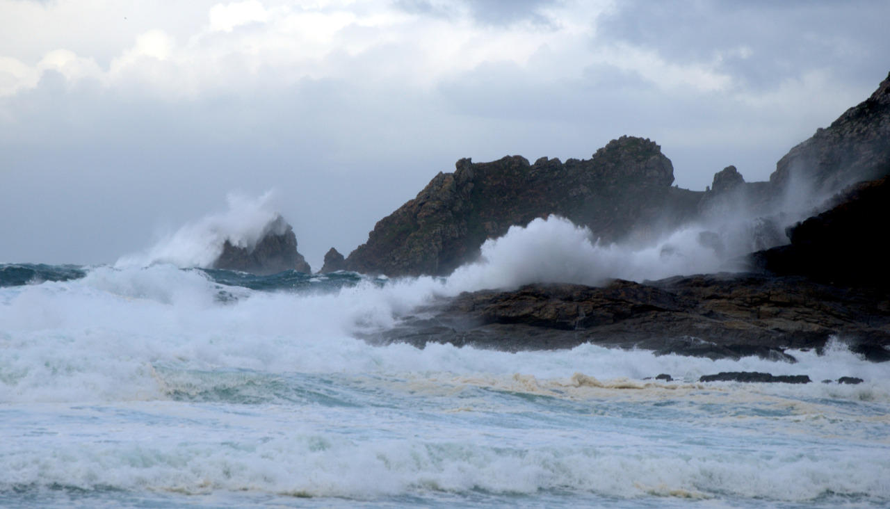 El oleaje en la costa fisterrana superó los ocho metros de altura