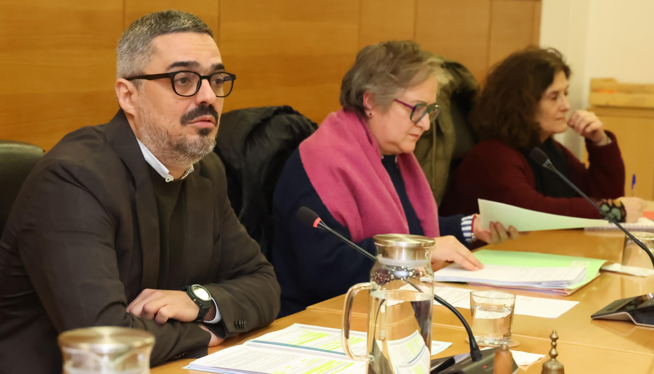 El alcalde Daniel Pérez, en un momento del depate plenario