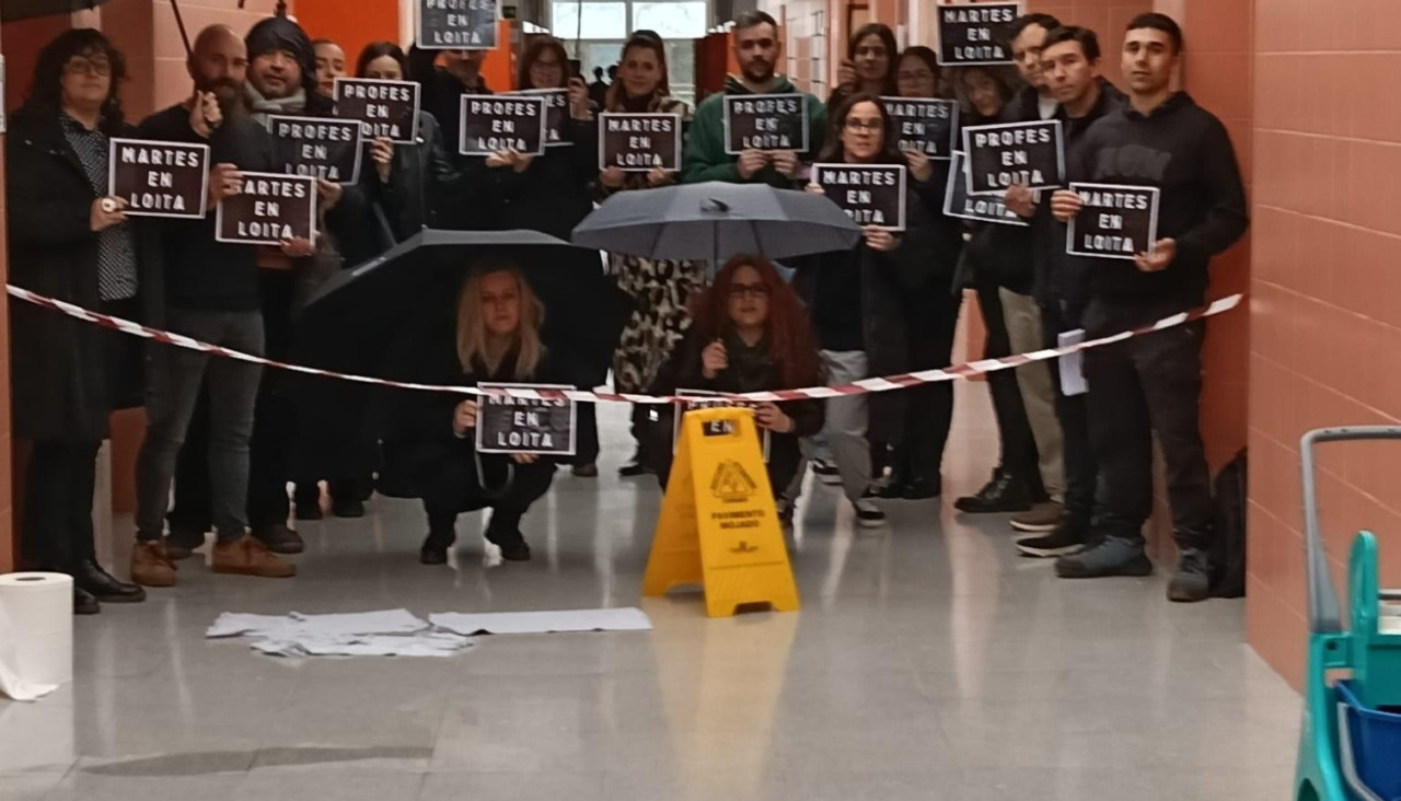 Protestas del profesorado del centro el pasado martes