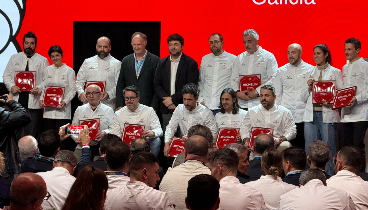 Los chefs gallegos que acudieron a recoger su distinción en la última jornada de Madrid Fusion