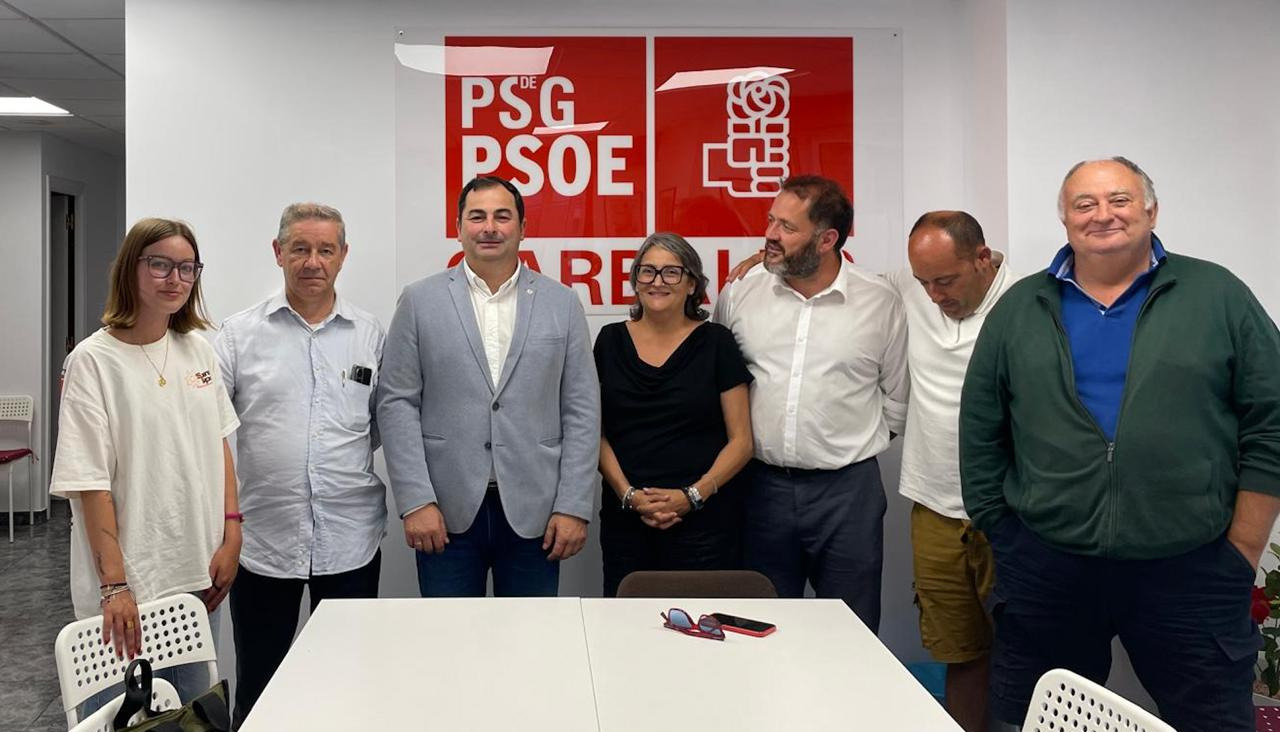Los representantes del PSOE de los concellos de la comarca de Bergantiños | cedida