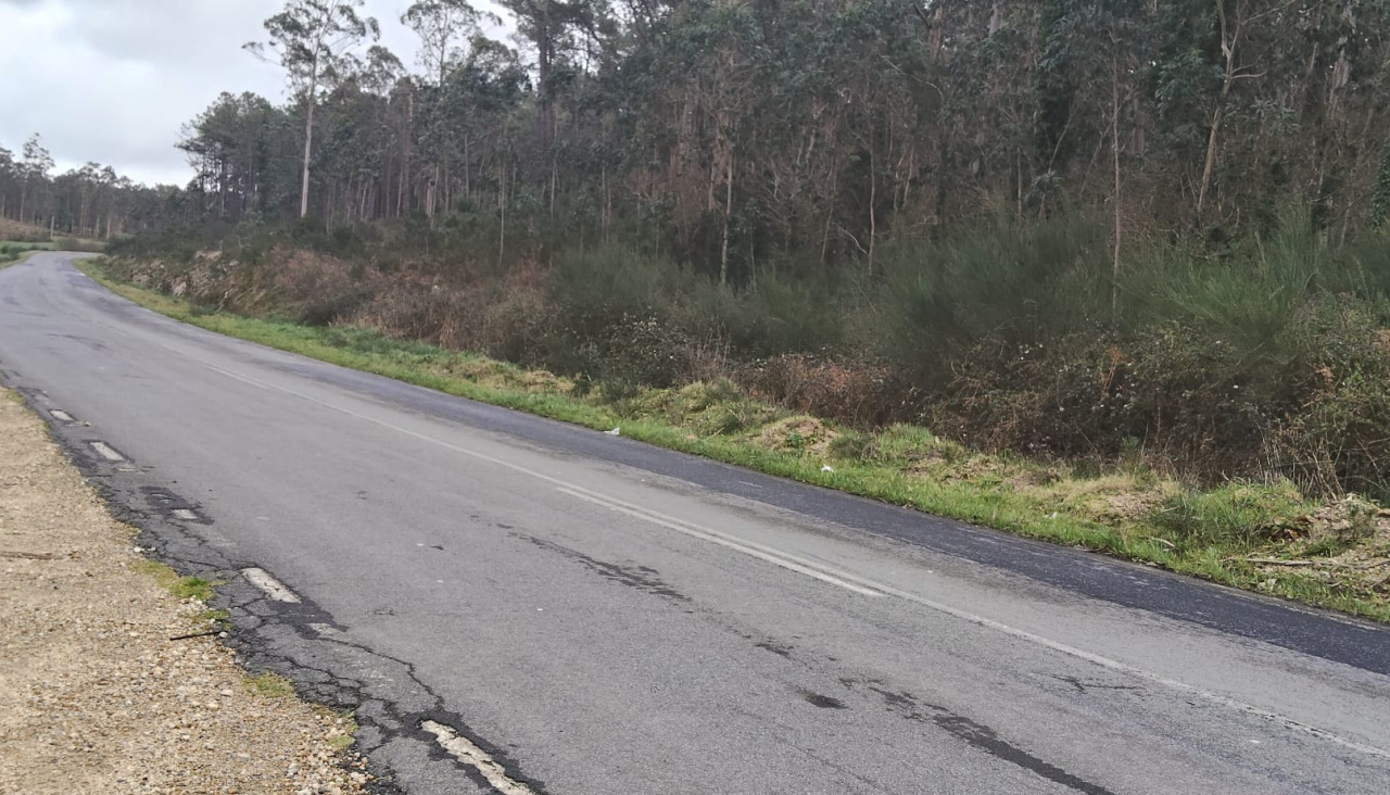 Carretera autonómica DP-2302 en Dumbría 