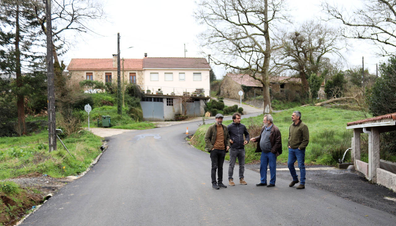 Visita a las obras de la carretera de O Pereiro Vello a Outón